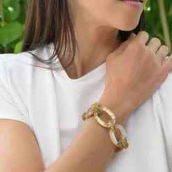 Tomfoolery Lydie Chain Resin Bracelet in Menthol(Out of Stock) New
