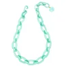 Tomfoolery Lydie Small Chain Resin Necklace in Menthol Best