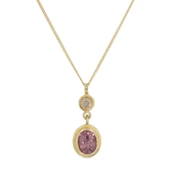 Tomfoolery Malalia Garnet and Diamond 18ct Gold Pendant Discount