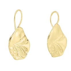 Tomfoolery Maria Gold Leaf Earrings New