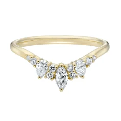 Tomfoolery Marquise and Pear Diamond Arched Band Best