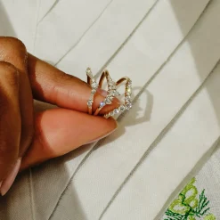 Tomfoolery Marquise and Pear Diamond Arched Band Best