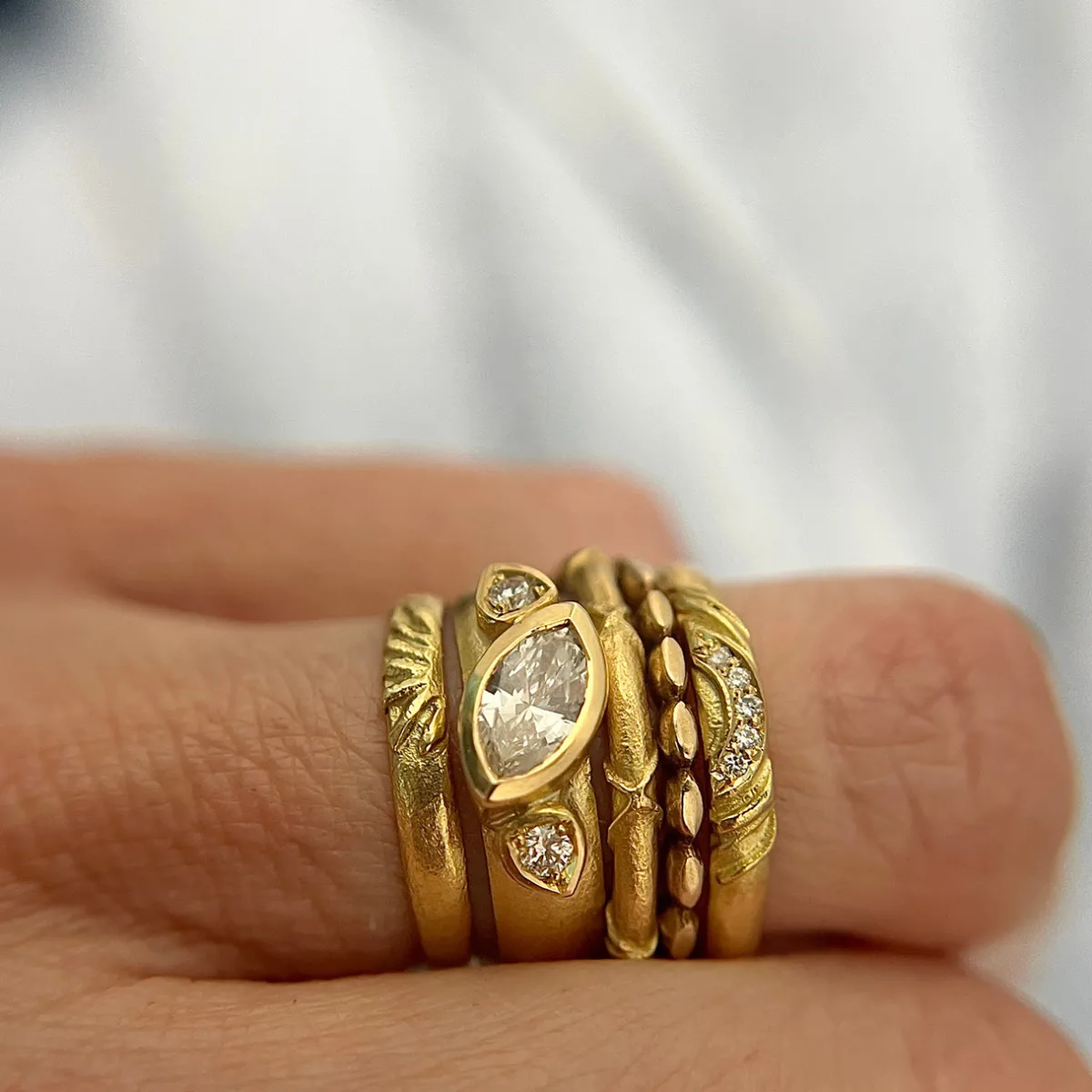 Tomfoolery Marquise Diamond Band Outlet