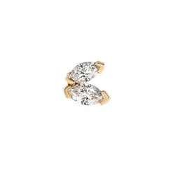 Tomfoolery Marquise Diamond Stud 9ct Yellow Gold Fashion