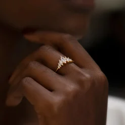Tomfoolery Marquise Five Diamond Tiara Ring Discount