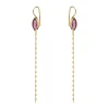 Tomfoolery Marquise Shaped Pink Tourmaline Earrings Clearance