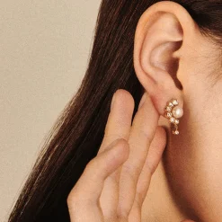 Tomfoolery Martha N°2 Pearl & Diamond Earrings Hot