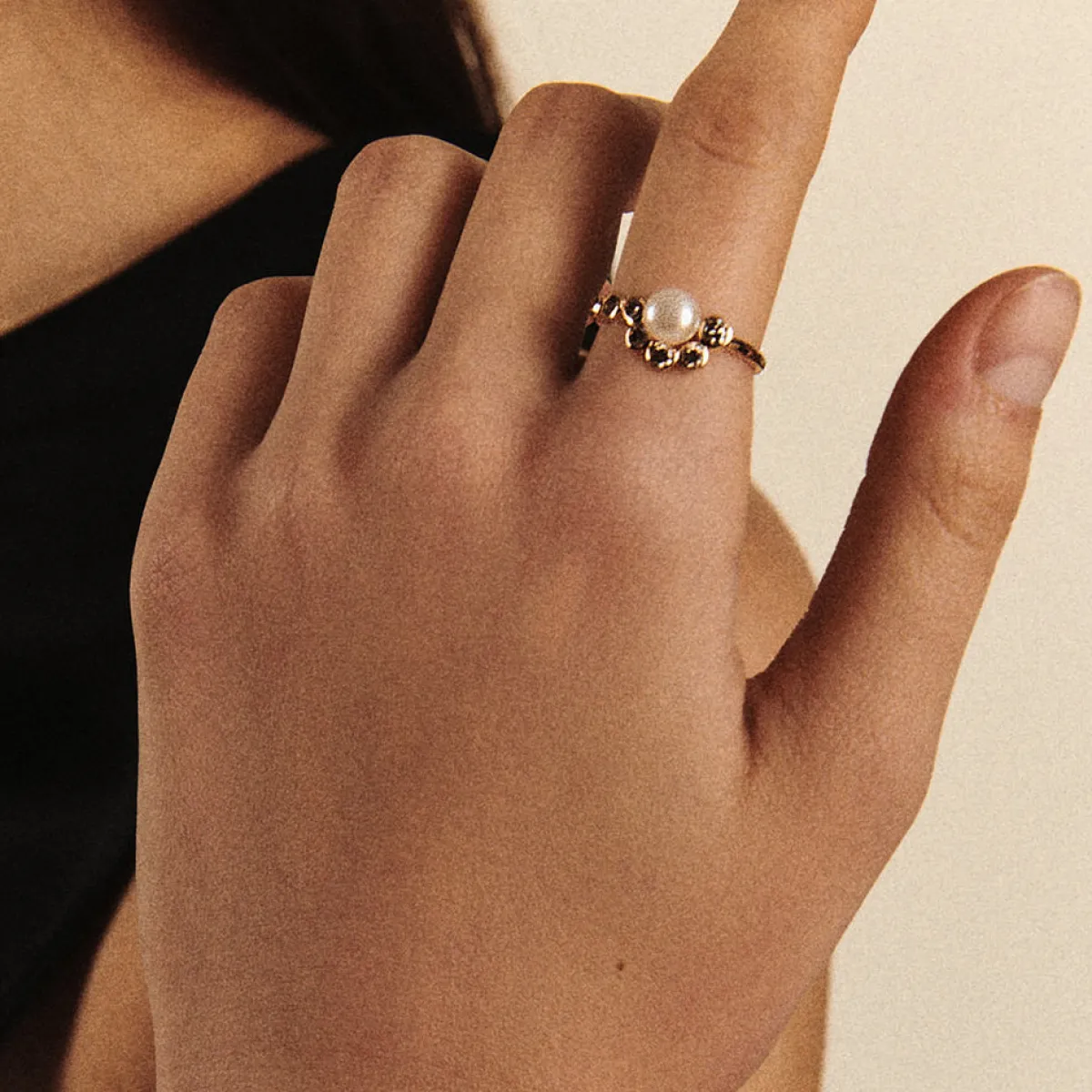 Tomfoolery Martha N°2 Pearl & Diamond Ring Outlet