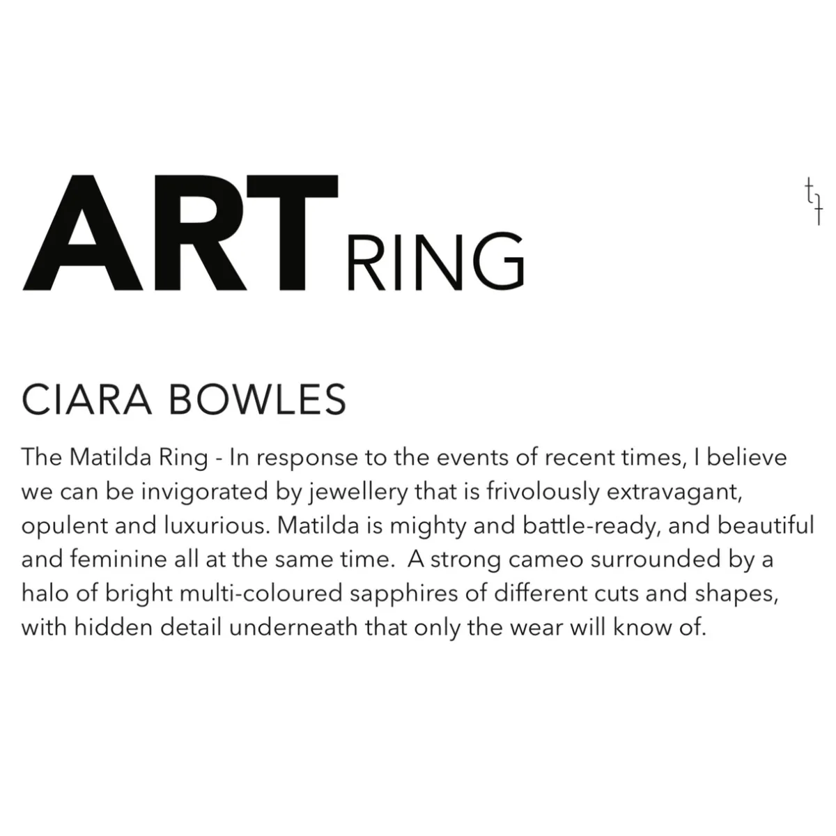 Tomfoolery Matilda Art Ring Hot