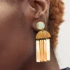 Tomfoolery Maxi Cala Light Horn Gold Earrings Fashion