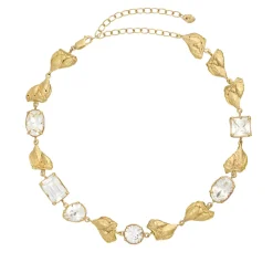 Tomfoolery Mea Gold & White Sapphire Necklace Best