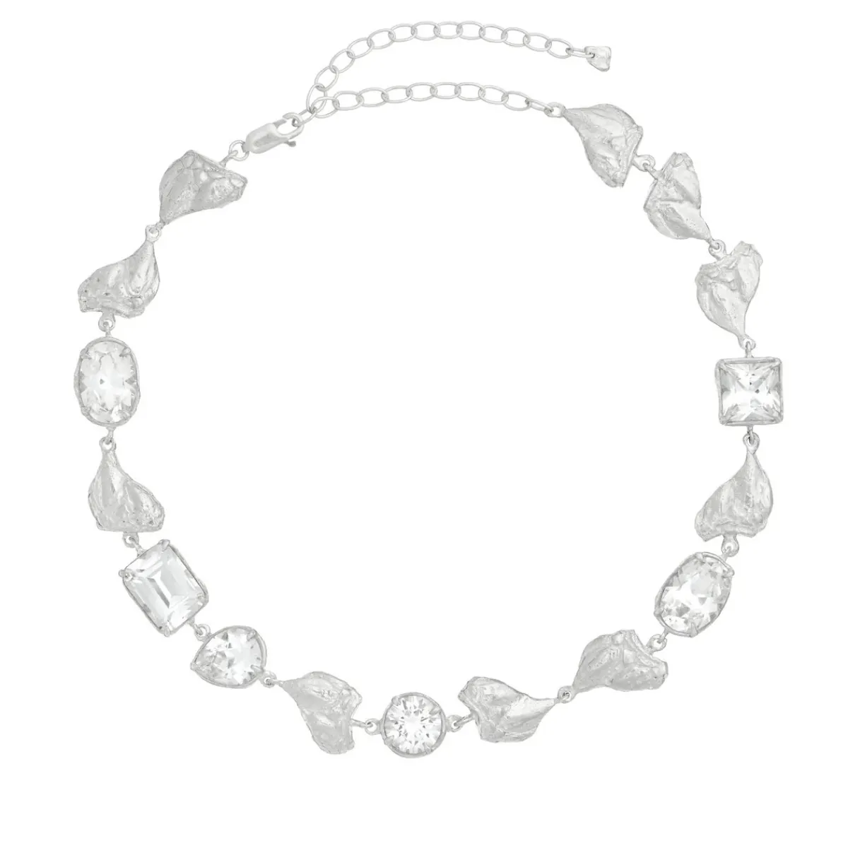 Tomfoolery Mea Silver & White Sapphire Necklace Hot