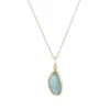 Tomfoolery Medium Irregular Oval Aquamarine Pendant Online