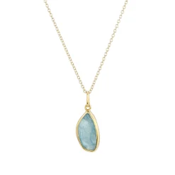 Tomfoolery Medium Irregular Oval Aquamarine Pendant Online