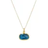 Tomfoolery Medium Irregular Oval Blue Topaz Pendant Online