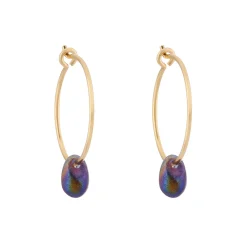 Tomfoolery Mermaid Gold Filled & Glass Bead Teardrop Hoops Best