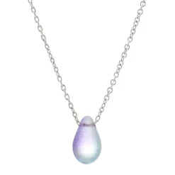 Tomfoolery Mermaid Silver & Glass Bead Teardrop Necklace Outlet