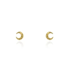 Tomfoolery Micro Crescent Moon Studs Best