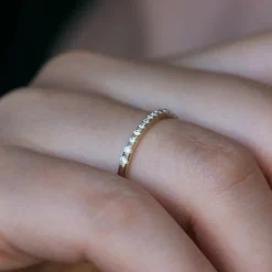 Tomfoolery Micro Pave Diamond Band – Tiny Pave Diamond Ring Sale