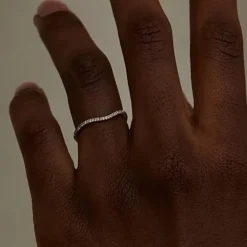 Tomfoolery Micropave Diamond Wave Ring Hot