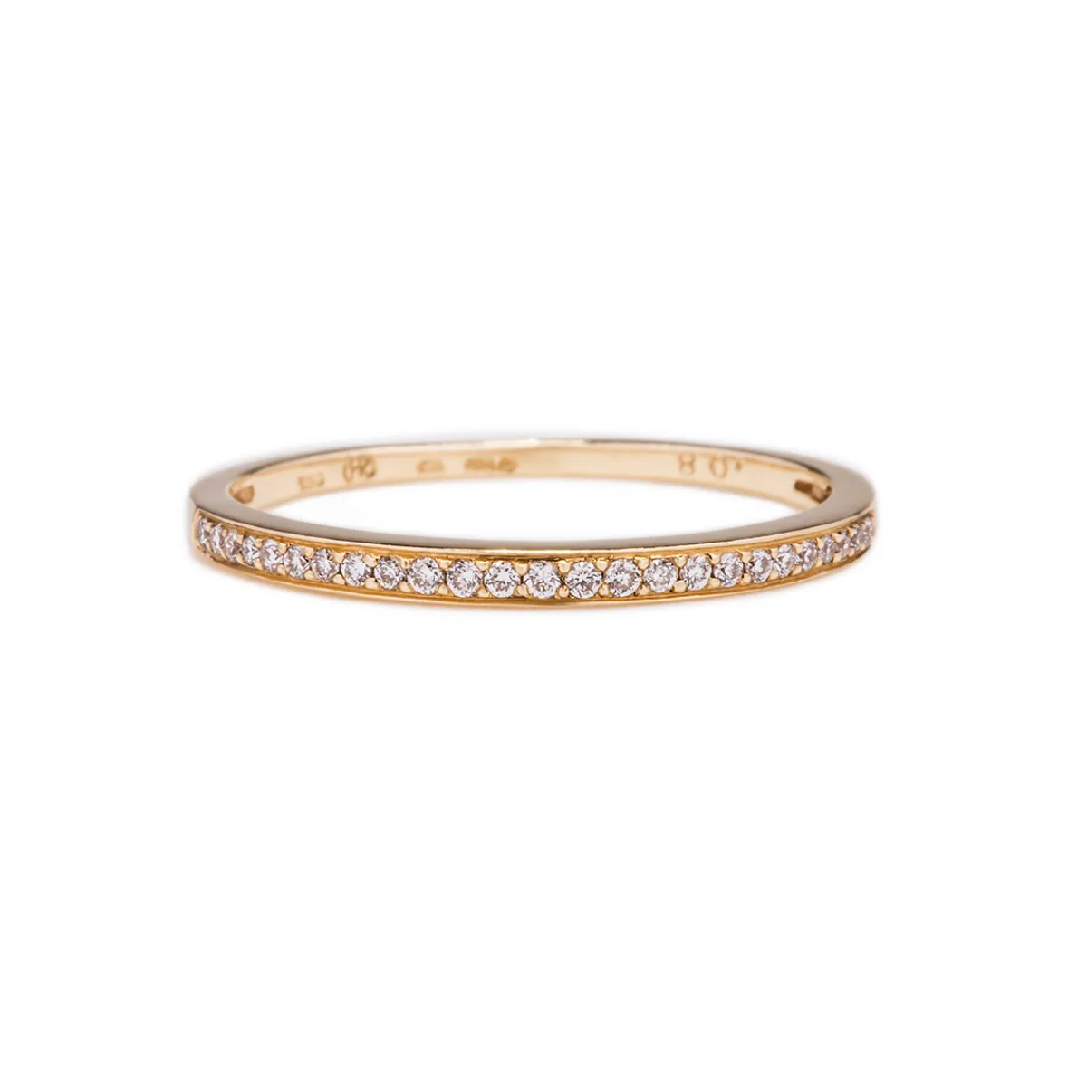 Tomfoolery Micropave White Diamond Half Eternity Ring Discount