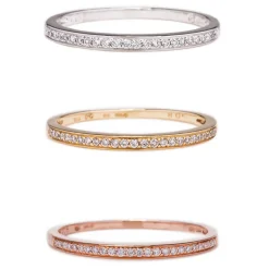 Tomfoolery Micropave White Diamond Half Eternity Ring Discount