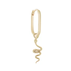 Tomfoolery Midi Oval Espirit Snake Clicker Hoop Fashion