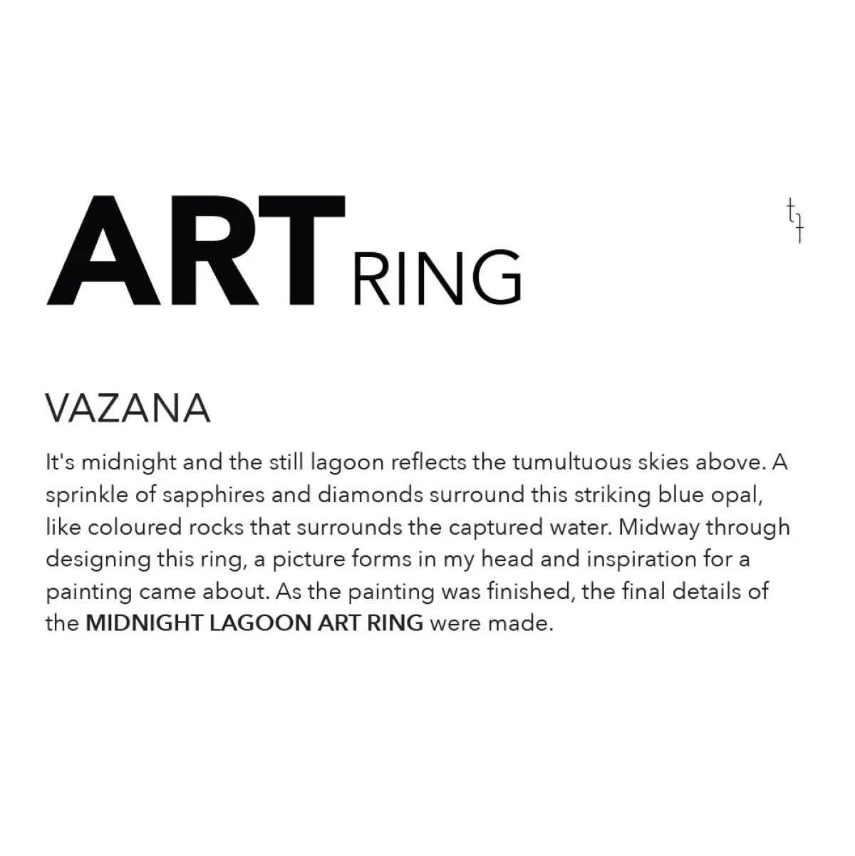Tomfoolery Midnight Lagoon Art Ring Online