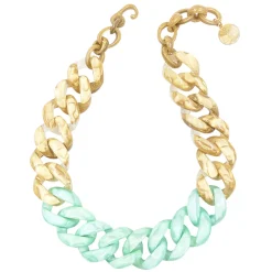 Tomfoolery Milja Short Resin Necklace in Menthol New