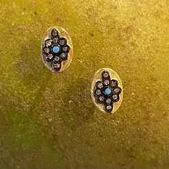 Tomfoolery Mille Moon Diamond Stud Earrings Discount