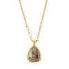 Tomfoolery Mini Chocolate Brown Pear Rose Cut Diamond Pendant Hot