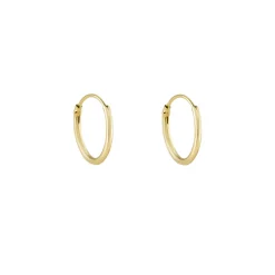 Tomfoolery Mini Gold Plated Silver Sleeper Hoop 12mm Outlet