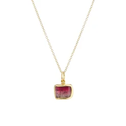 Tomfoolery Mini Irregular Bicolour Tourmaline Pendant Online