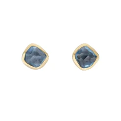 Tomfoolery Mini Irregular Blue Topaz Studs Clearance