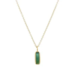 Tomfoolery Mini Irregular Green Tourmaline Pendant Sale