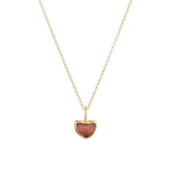 Tomfoolery Mini Irregular Heart Pink Tourmaline Pendant Fashion
