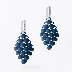 Tomfoolery Mini Marine Blue 3D Printed Drop Earrings Best