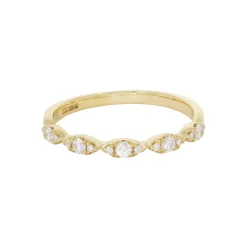 Tomfoolery Mini Marquise Diamond Half Eternity Ring New