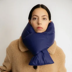 Tomfoolery Mini Padded Scarf Blue Violet Fashion