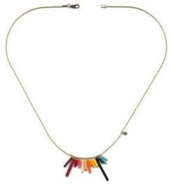 Tomfoolery Mini Rainbow Chain Necklace Discount
