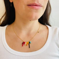 Tomfoolery Mini Rainbow Chain Necklace Discount