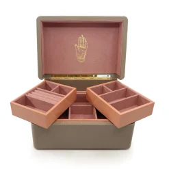 Tomfoolery Mini Trunk Jewellery Box in Taupe(Out of Stock) Online