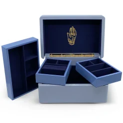 Tomfoolery Mini Trunk Jewellery Box in Evening Blue Online