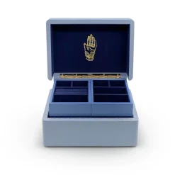 Tomfoolery Mini Trunk Jewellery Box in Evening Blue Online
