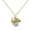 Tomfoolery Mixed Cut Sapphire and Tourmaline Cluster Pendant with Diamonds Discount