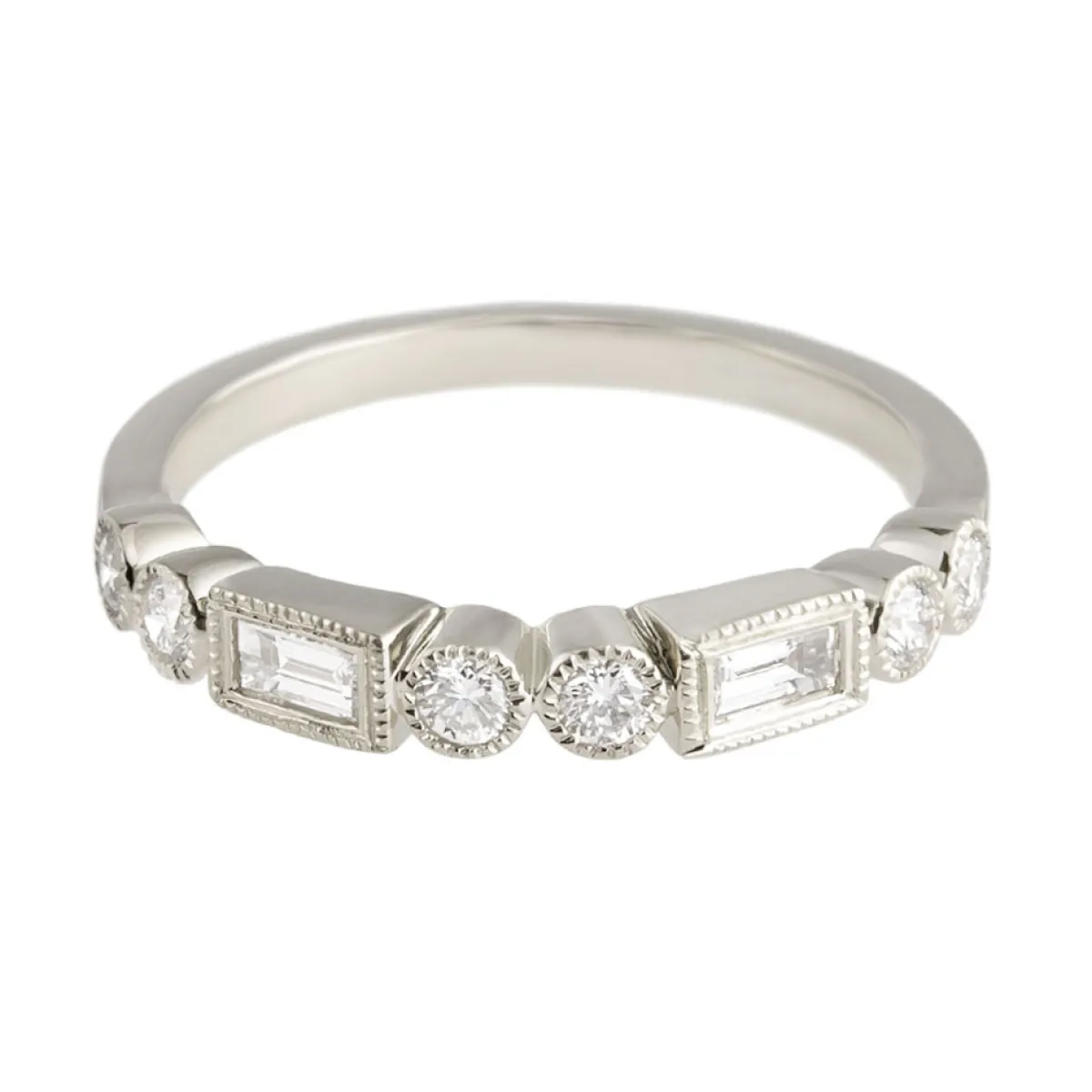 Tomfoolery Mixed Diamond Half Eternity Ring Online