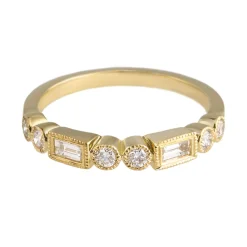 Tomfoolery Mixed Diamond Half Eternity Ring Online