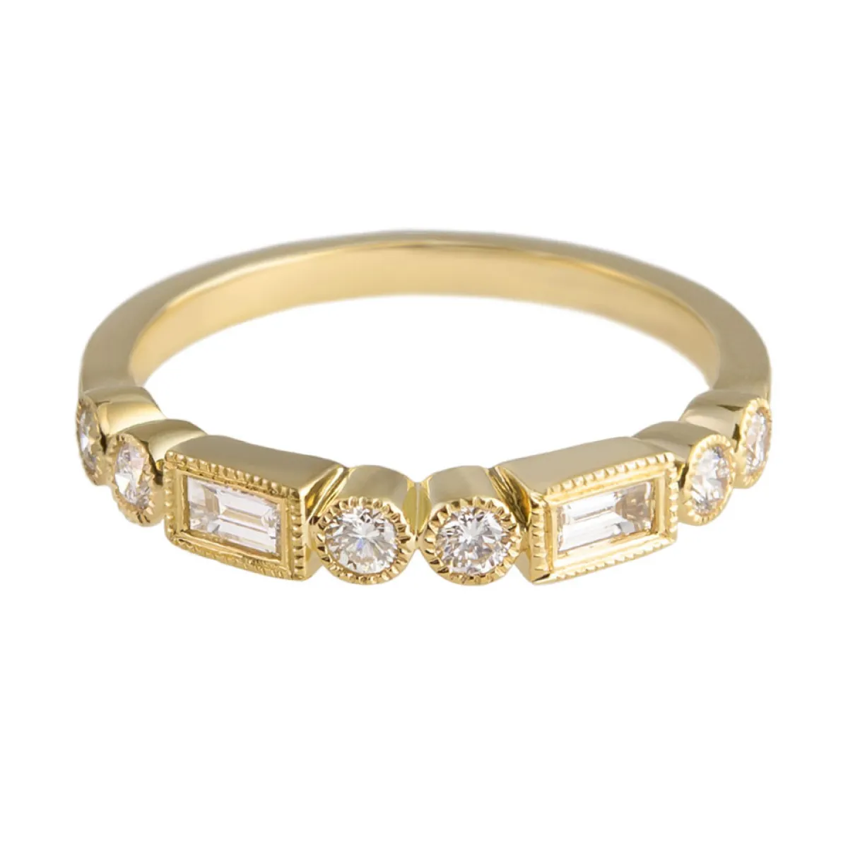Tomfoolery Mixed Diamond Half Eternity Ring Online