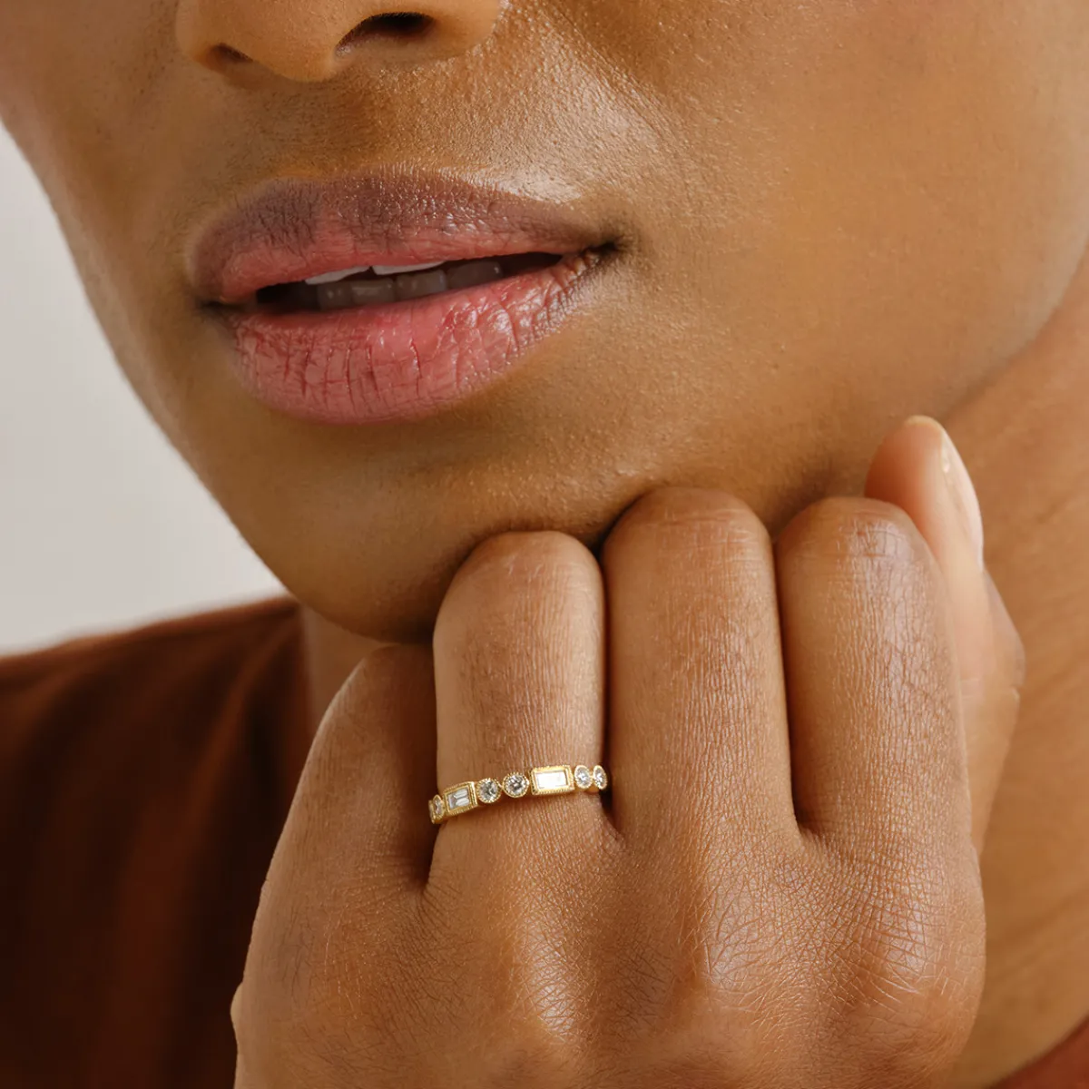 Tomfoolery Mixed Diamond Half Eternity Ring Online