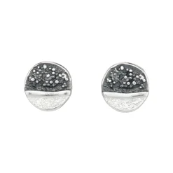 Tomfoolery Mixed Silver Textured Circle Studs Best